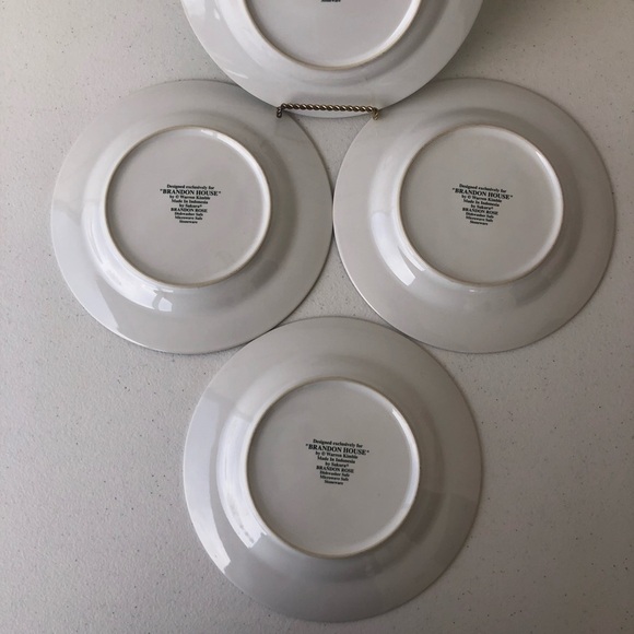 Brandon House “Brandon Rose” Stoneware 8 inch Plates (Set of 4) - Picture 11 of 14